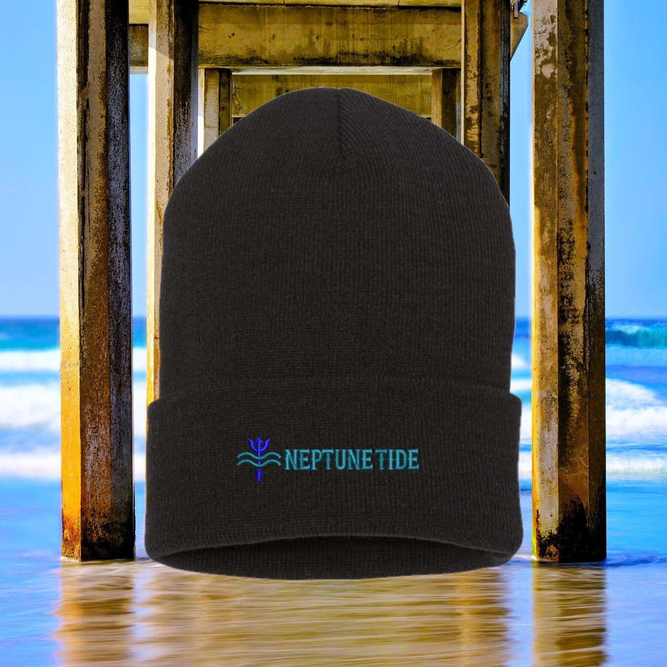 Trident Sunset Cuffed Beanie