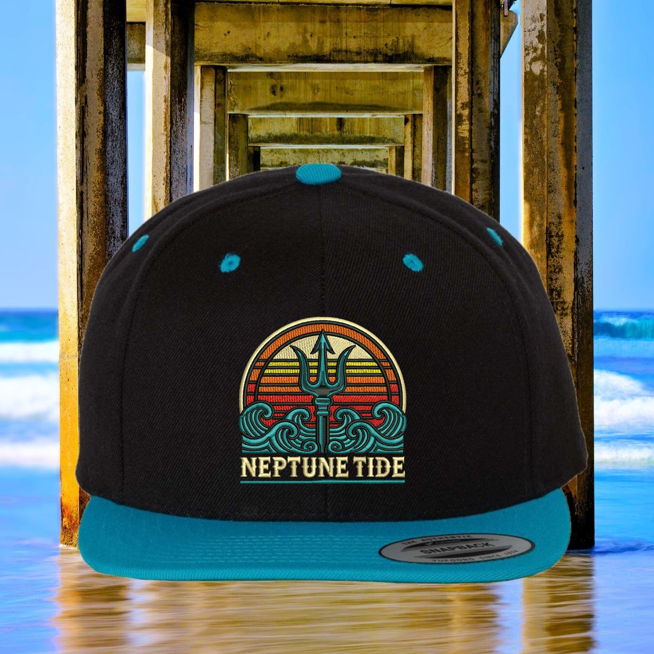 Trident Sunset Flat Brim - Snapback