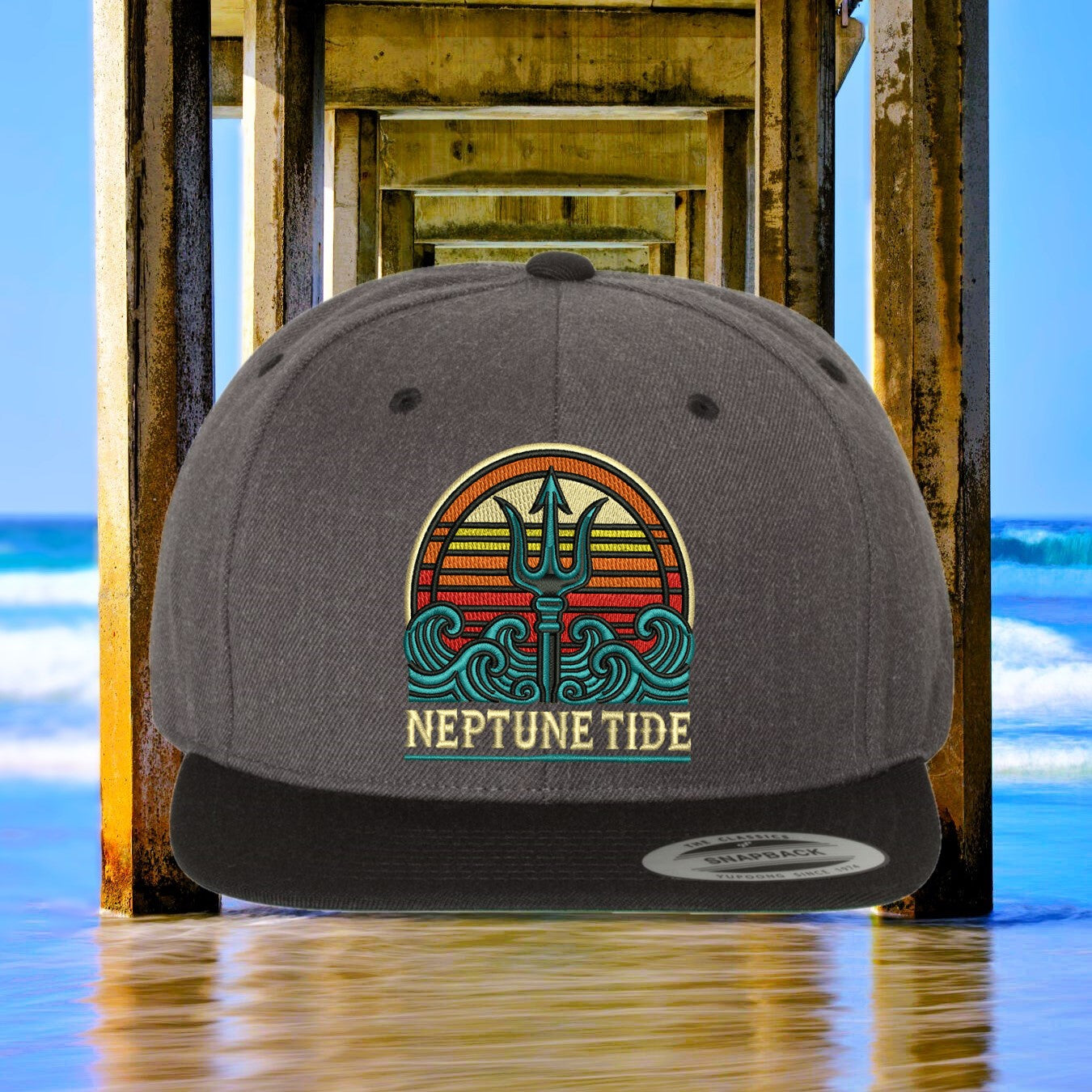 Trident Sunset Flat Brim - Snapback