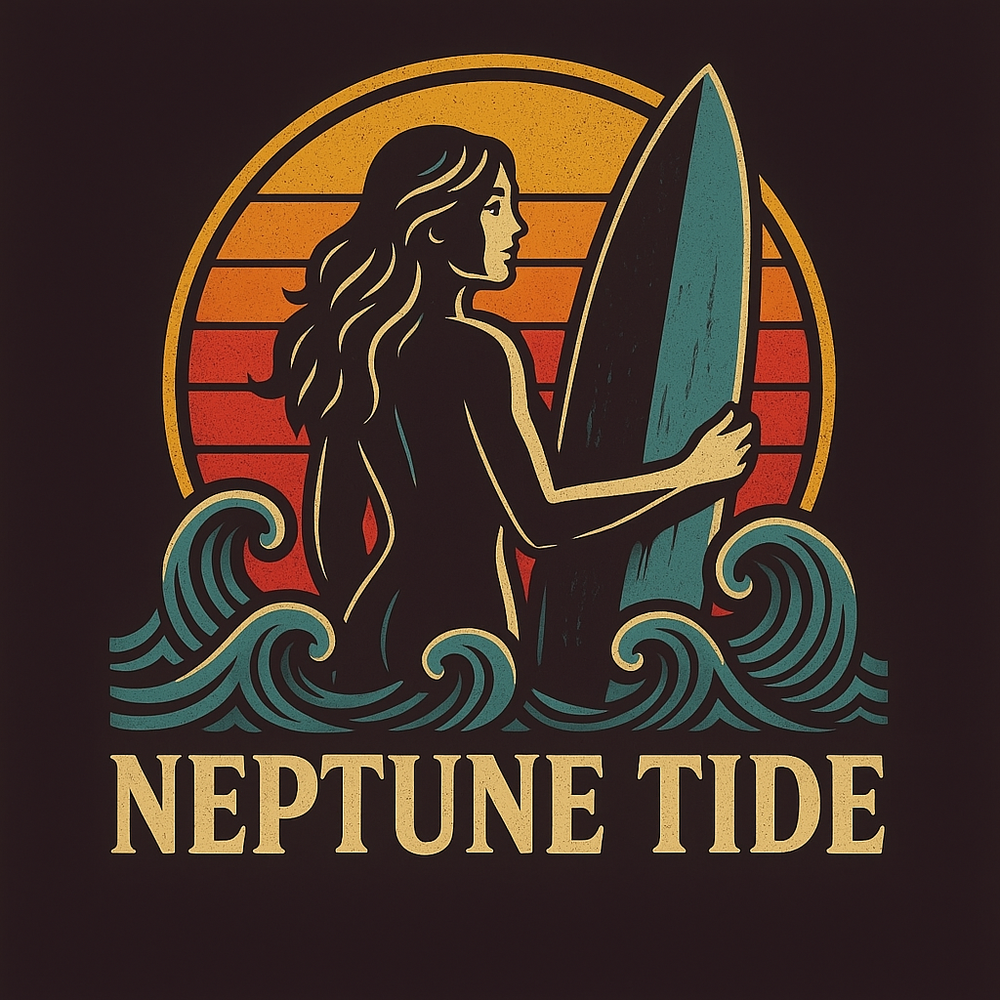 Live Free Neptune Tide surf design