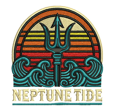 Neptune Tide vintage stitch pattern artwork